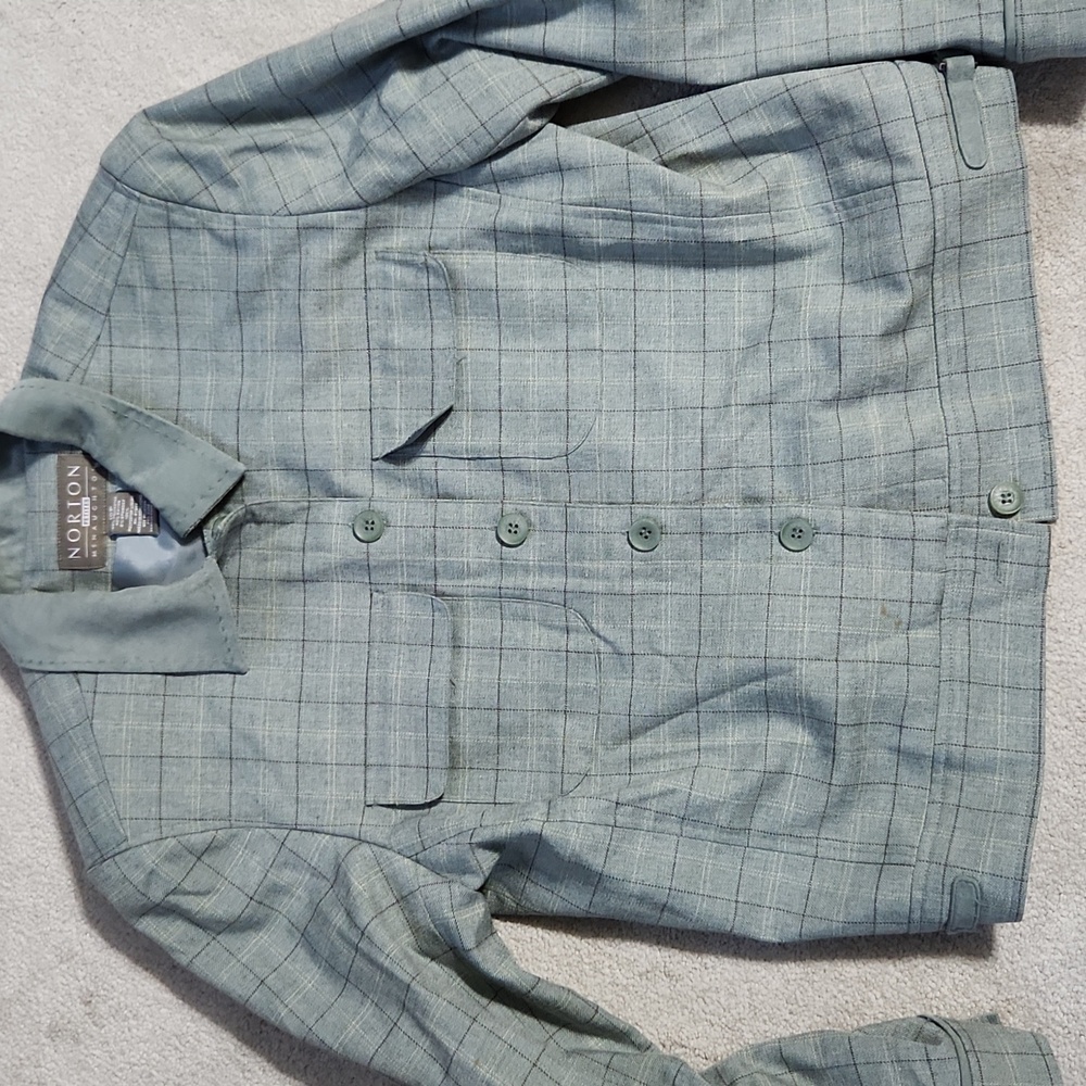 Vintage Norton McNaughton Petite Light Green Plaid Blazer - 10P